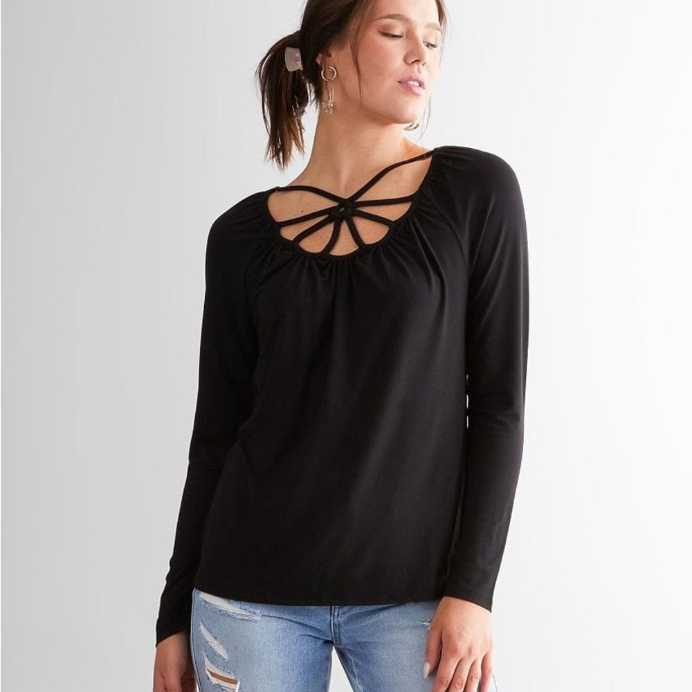 Daytrip cut-out strappy top, black, in great condition.
